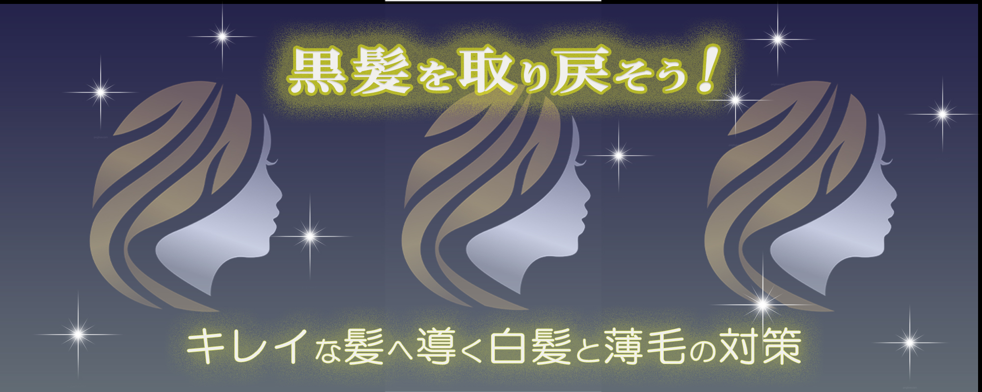 黒髪を取り戻そう白髪と薄毛対策